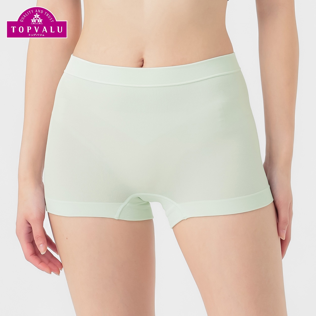 よくのびーるショーツ ボクサー レディス トップバリュ Mirai Beauty(ミライビューティ)(ウスミドリ-2XL-4XL)