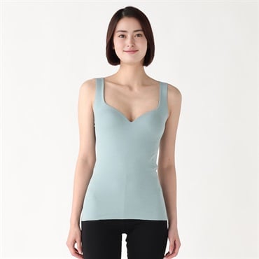 【新品・未使用】Lサイズ　ブラトップ付きエンボスTee ホワイト SUKALA】ブラトップ付きエンボスTee(Lサイズ サックス