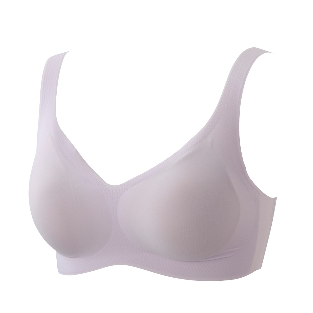 ひびきにくい ハーフトップブラジャータイプ レディス トップバリュ Mirai Beauty(ミライビューティ)(ウスムラサキ-2XL)