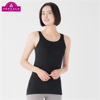 WARMコットン タンクトップ レディス トップバリュ PEACE FIT(ピースフィット)(クロ-S)