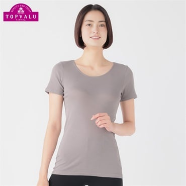 WARMコットン 3分袖 レディス トップバリュ PEACE FIT(ピースフィット)(Ａアカ-S)
