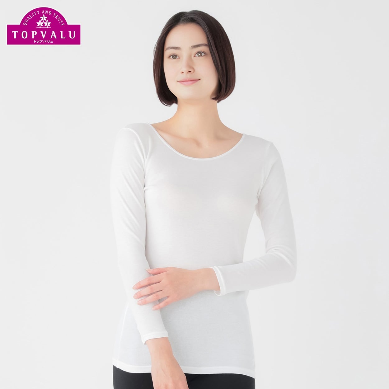 WARMコットン 8分袖 レディス トップバリュ PEACE FIT(ピースフィット)(オフ-2XL)