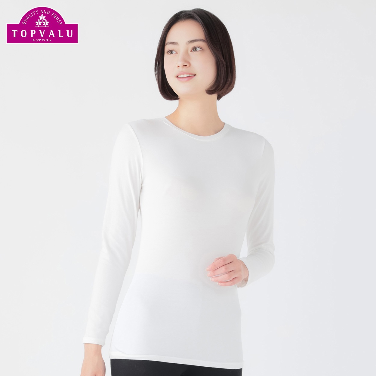 WARMコットン 長袖Tシャツ レディス トップバリュ PEACE FIT(ピースフィット)(オフ-XL)