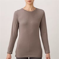 WARMコットン 長袖Tシャツ レディス トップバリュ PEACE FIT(ピースフィット)(コイチャ-M)