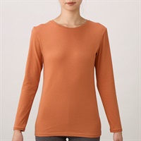 WARMコットン 長袖Tシャツ レディス トップバリュ PEACE FIT(ピースフィット)(ダイダイ-M)