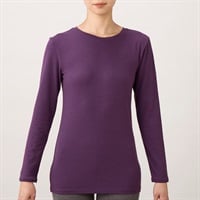 WARMコットン 長袖Tシャツ レディス トップバリュ PEACE FIT(ピースフィット)(ムラサキ-M)