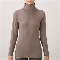 WARMコットン 長袖タートルネック レディス トップバリュ PEACE FIT(ピースフィット)(コイチャ-M)