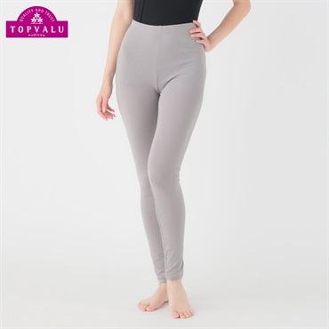 WARMコットン 10分丈ボトム レディス トップバリュ PEACE FIT(ピースフィット)(グレー-S)