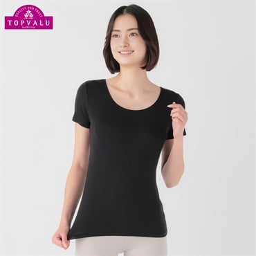WARM 3分袖 レディス トップバリュ PEACE FIT(ピースフィット)(クロ-S)