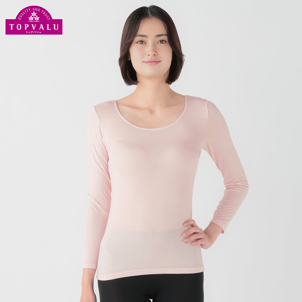 WARM 8分袖 レディス トップバリュ PEACE FIT(ピースフィット)(ウスアカ-XL)