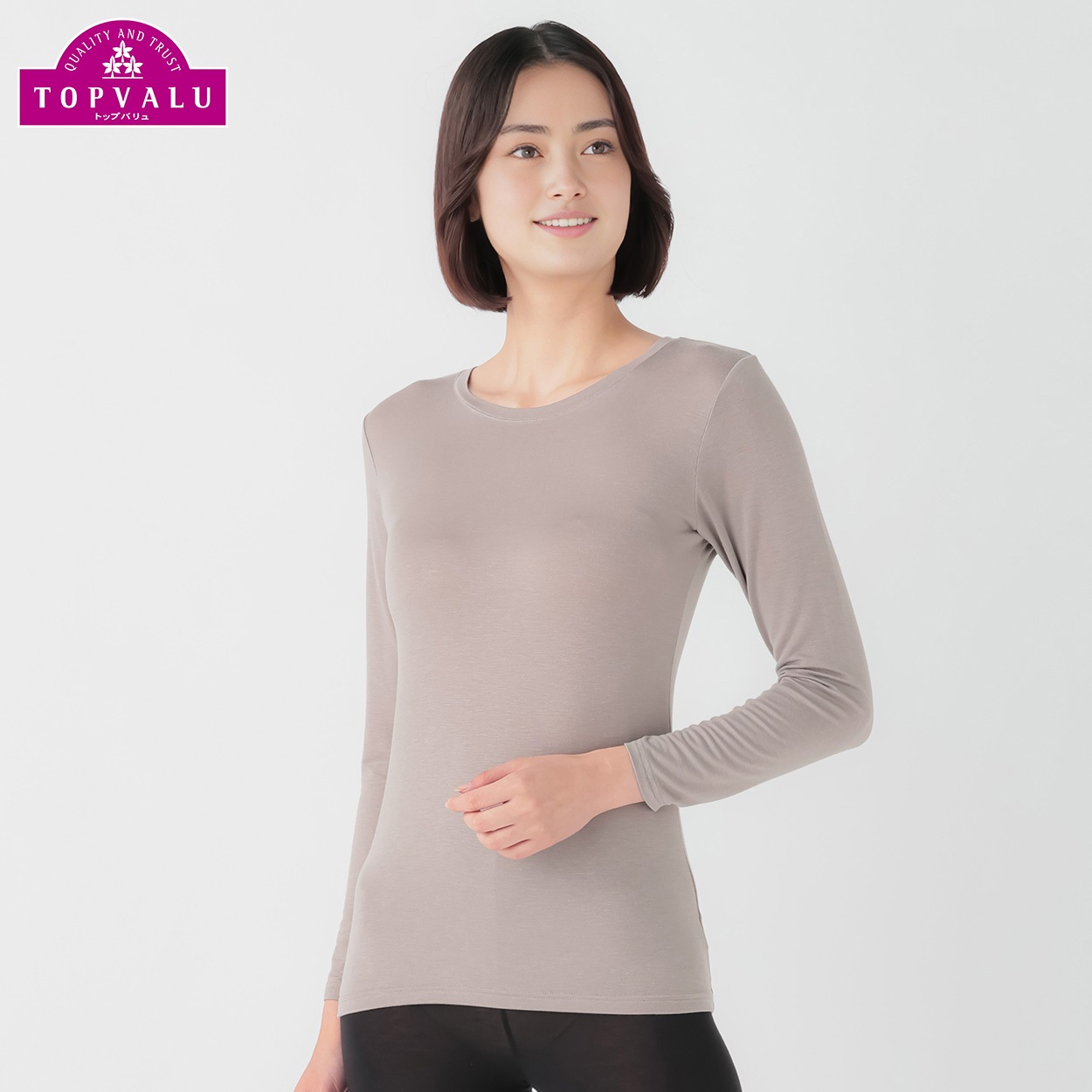 WARM 長袖Tシャツ レディス トップバリュ PEACE FIT(ピースフィット)(Ａアカ-L)