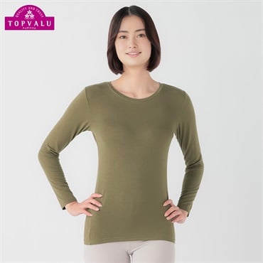 WARM 長袖Tシャツ レディス トップバリュ PEACE FIT(ピースフィット)(コイミドリ-S)