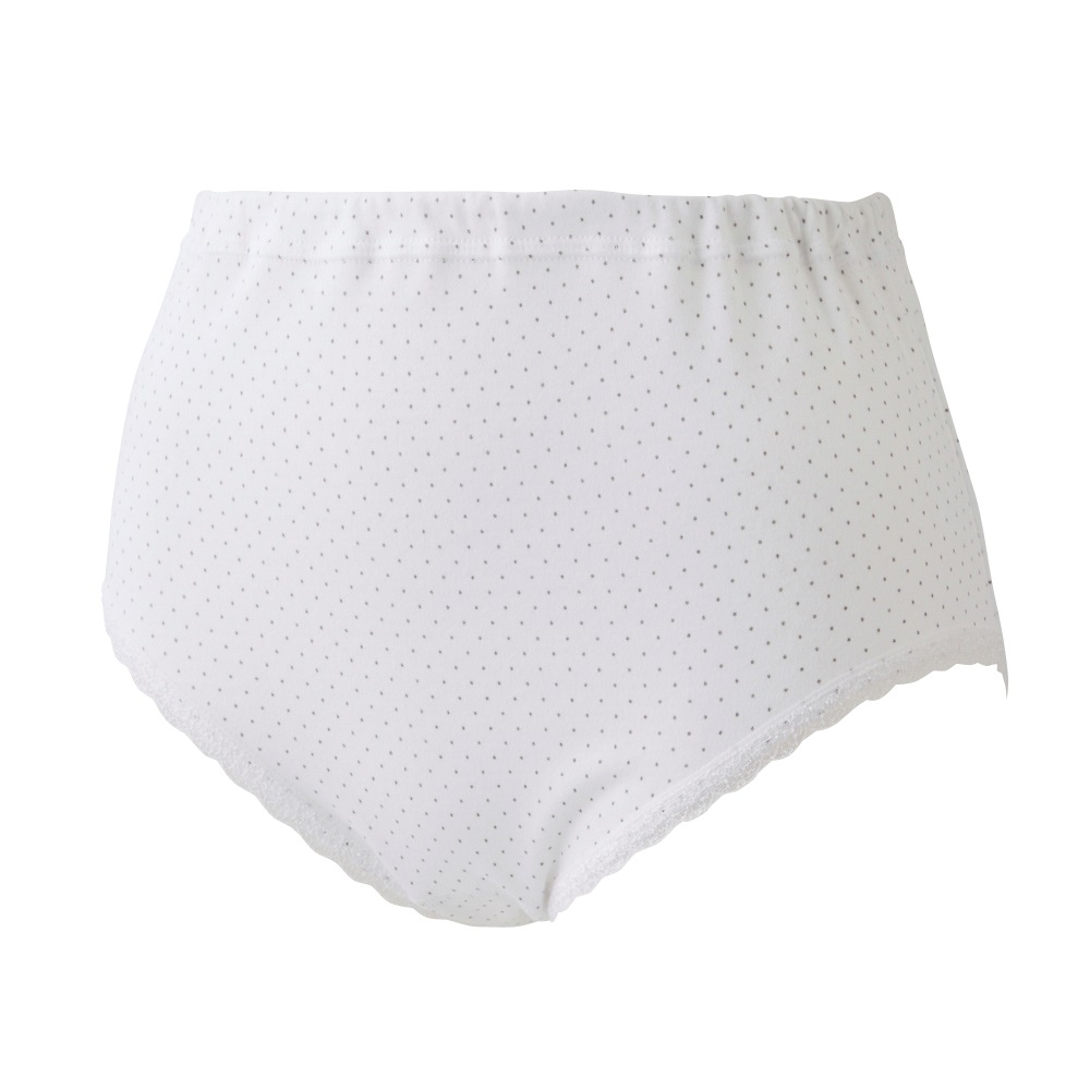 ドットプリント2枚組ショーツ レディス(シロ-2XL)