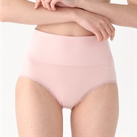 fukuske 骨盤サポート お腹まわり整える 腰回りしっかりフィット 2枚組ショーツ【深ばきタイプ】 レディス(ウスピンク-M)