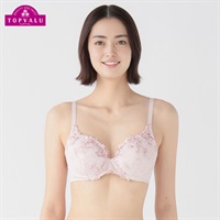 チュールレースブラ3/4カップ レディス(ピンク-A70)