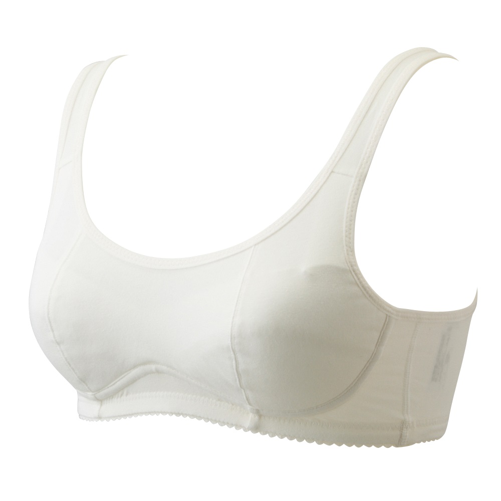 ティーンズ  コットンブレンド（身生地）ハーフトップ レディス(アイボリー-S)