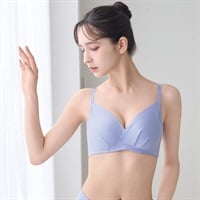 よせ上げバストノンワイヤーブラ レディス トップバリュ Mirai Beauty(ミライビューティ)(ウスアオ-M)