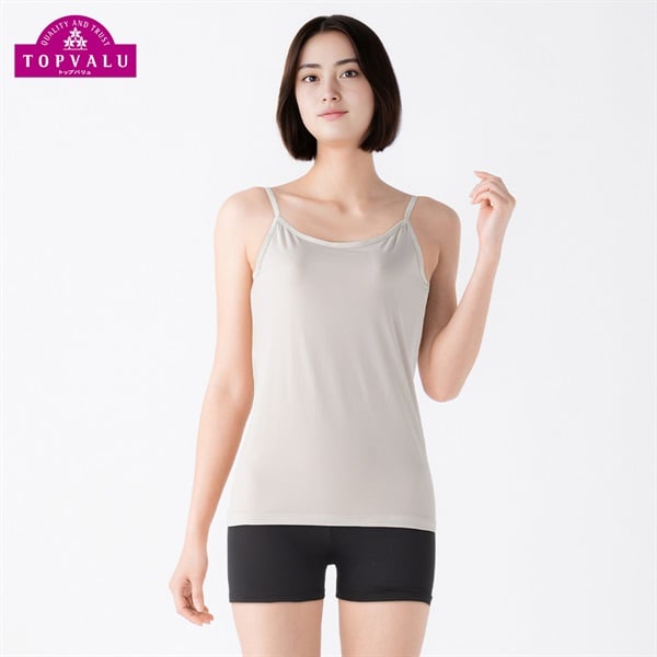 COOL 強力接触冷感 キャミソール レディス トップバリュ PEACE FIT(ピースフィット)(Ａベ－ジュ-XL)