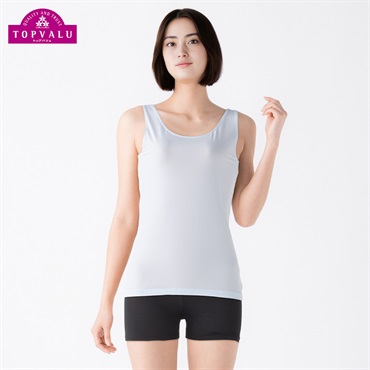 COOL 強力接触冷感 タンクトップ レディス トップバリュ PEACE FIT(ピースフィット)(Ａウスアオ-XL)
