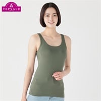SilkyFACT モールドカップ付 タンクトップ レディス トップバリュ PEACE FIT(ピースフィット)(コイミドリ-S)