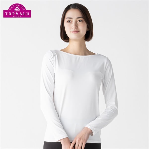 SilkyFACT UV対策 長袖Tシャツ  レディス トップバリュ PEACE FIT(ピースフィット)(オフ-L)