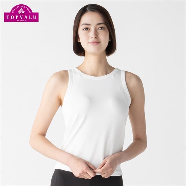 SilkyFACTコットン モールドカップ付 アメリカンスリーブ  レディス トップバリュ PEACE FIT(ピースフィット)(オフ-2XL)