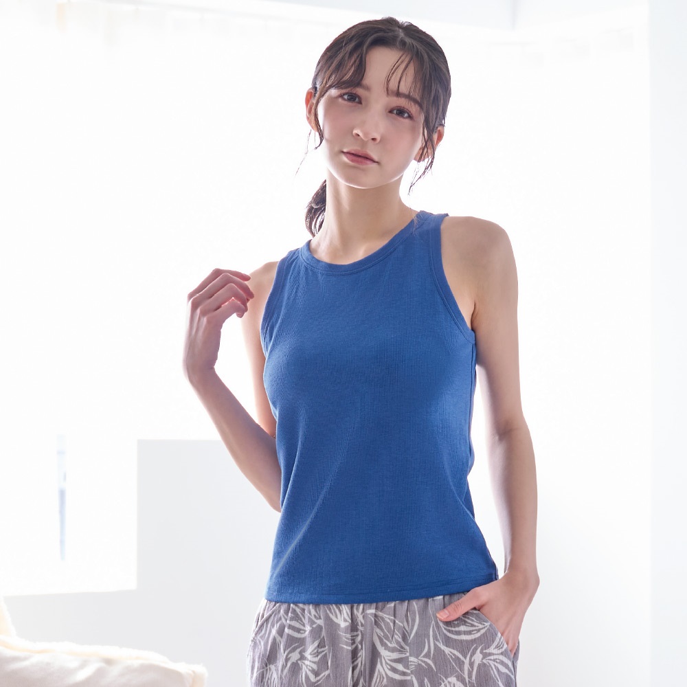 SilkyFACTコットン モールドカップ付 アメリカンスリーブ  レディス トップバリュ PEACE FIT(ピースフィット)(コイアオ-2XL)
