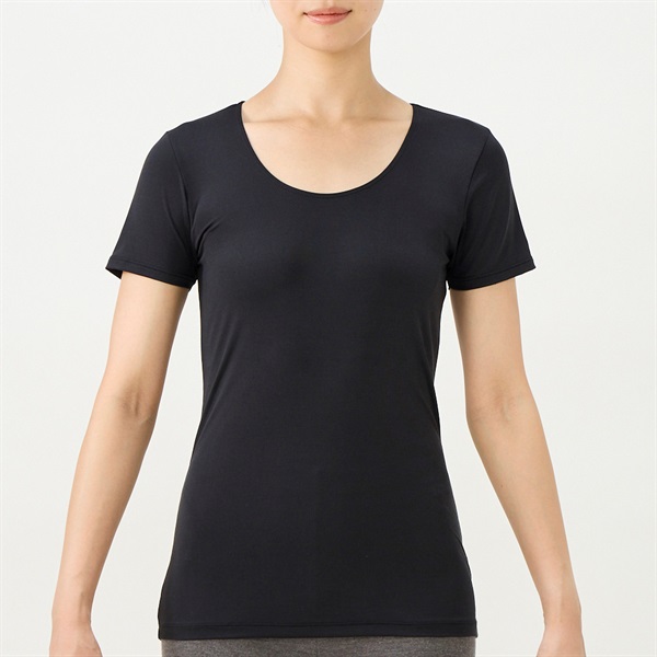 SilkyFACT×ピップエレキバン ３分袖 ６粒（背面）・１枚入 レディス トップバリュ PEACE FIT(ピースフィット)(クロ-L)