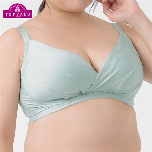ぽちゃラクすっきりノンワイヤーブラ レディス トップバリュ Mirai Beauty(ミライビューティ)(Ａミドリ-2XL)