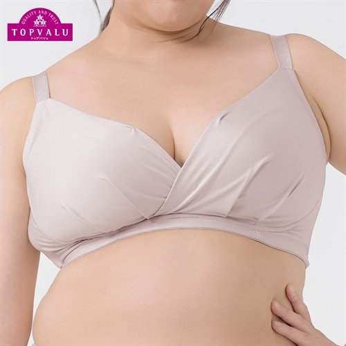 ぽちゃラクすっきりノンワイヤーブラ レディス トップバリュ Mirai Beauty(ミライビューティ)(ウスベ－ジュ-2XL)