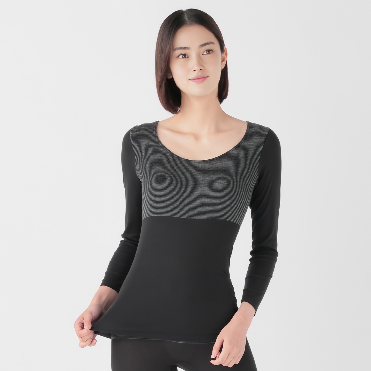 GUNZE(グンゼ) 8分袖インナー ホットマジック 集中保温 レディス