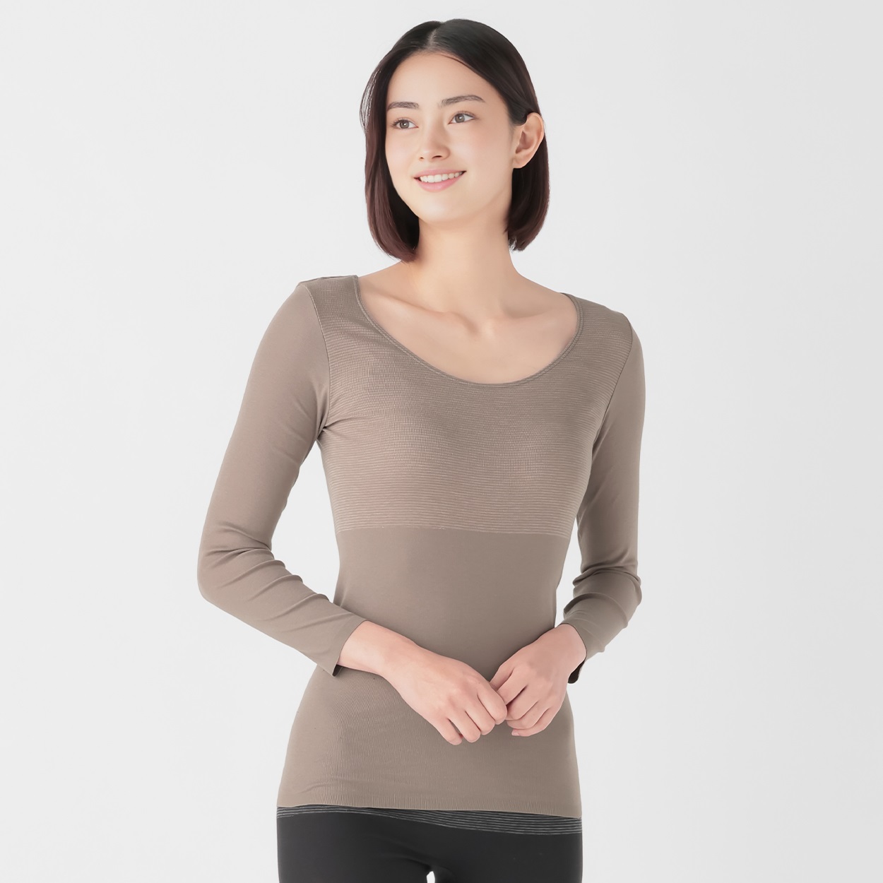 マジック　インナー GUNZE(グンゼ) 8分袖インナー ホットマジック 集中保温 レディス