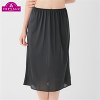 SilkyFACTランジェリー ペチコート65cm丈 レディス トップバリュ PEACE FIT(ピースフィット)(クロ-Mｰ65)