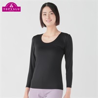 SilkyFACT×ピップエレキバン ８分袖 ６粒（背面）・１枚入 レディス トップバリュ PEACE FIT(ピースフィット)(クロ-M)