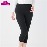 WARMコットン 7分丈ボトム レディス トップバリュ PEACE FIT(ピースフィット)(クロ-S)