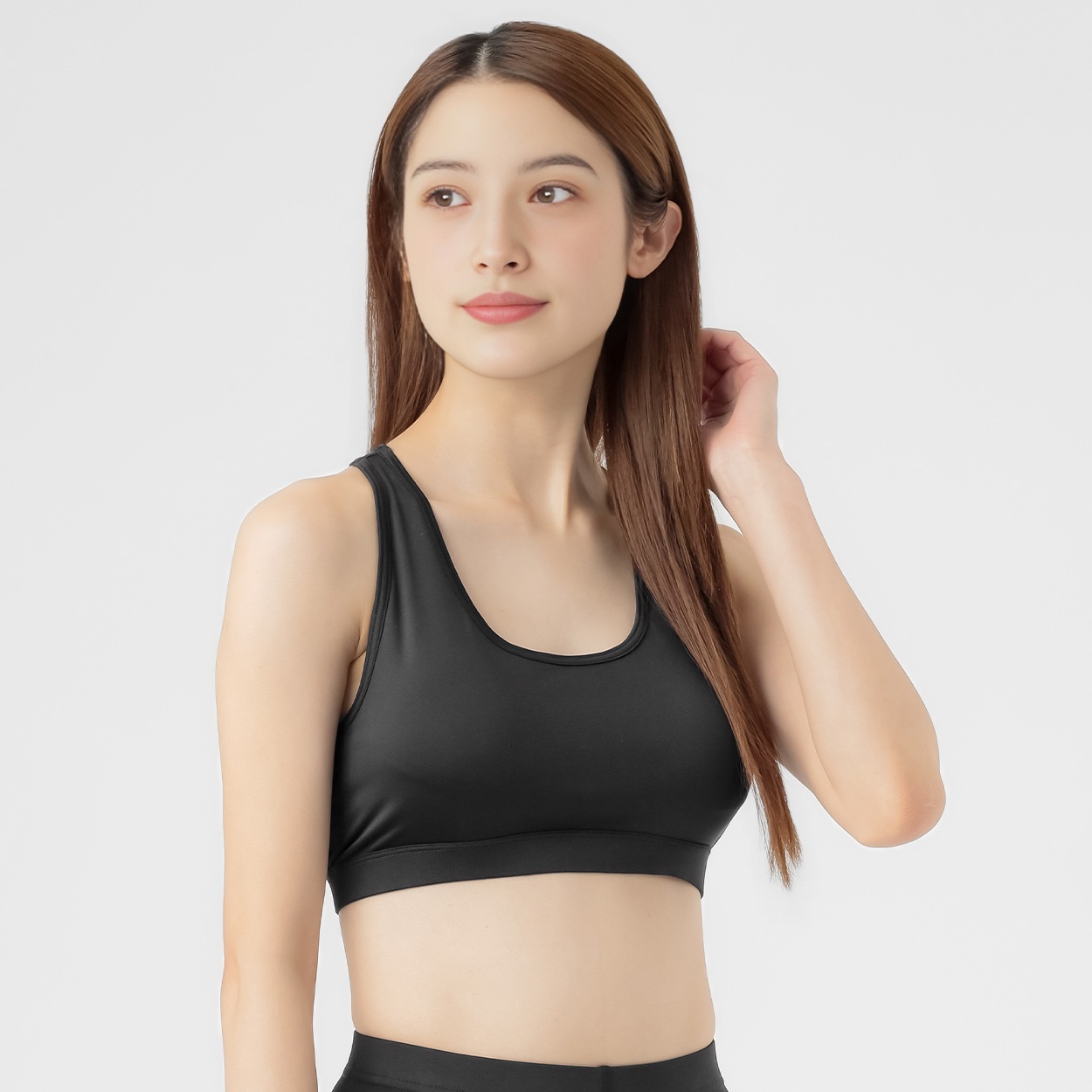 リカサポハーフトップ レディス(クロ-L)