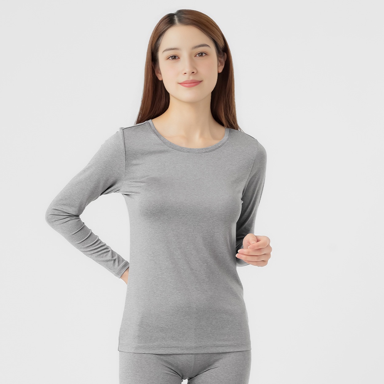 リカサポ長袖丸首Tシャツ レディス | イオンスタイルオンライン 衣料