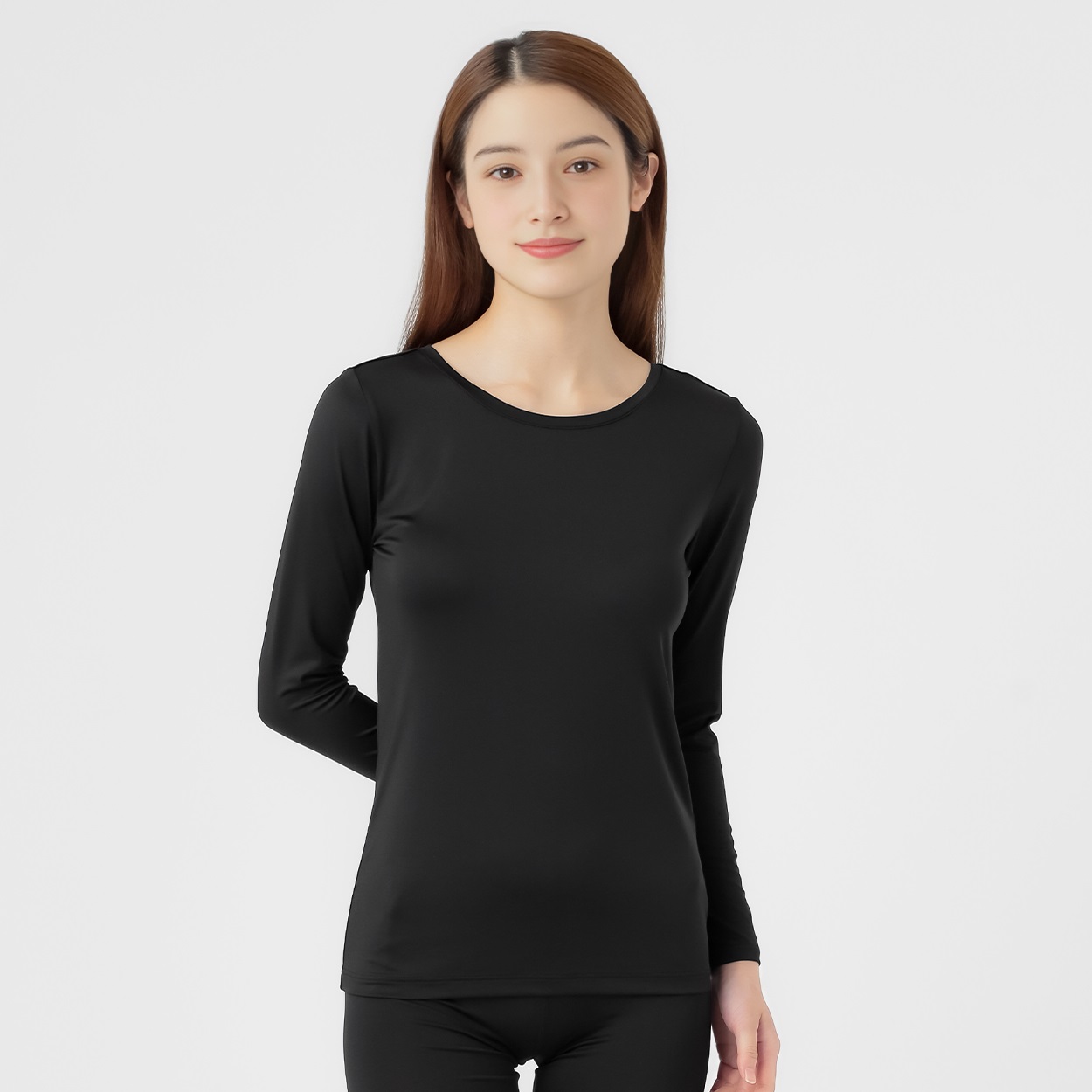 リカサポ長袖丸首Tシャツ レディス | イオンスタイルオンライン 衣料