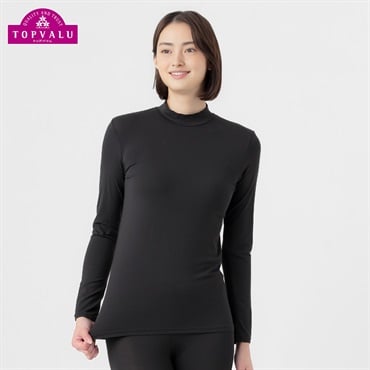 SilkyFACT UV対策ハイネックシャツ レディス トップバリュ PEACE FIT(ピースフィット)(クロ-S)