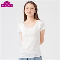 SilkyFACT モールドカップ付 3分袖 レディス トップバリュ PEACE FIT(ピースフィット)(オフ-S)