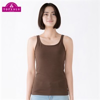 SilkyFACTCOTTON モールドカップ付 タンクトップ レディス トップバリュ PEACE FIT(ピースフィット)(コイチャ-S)