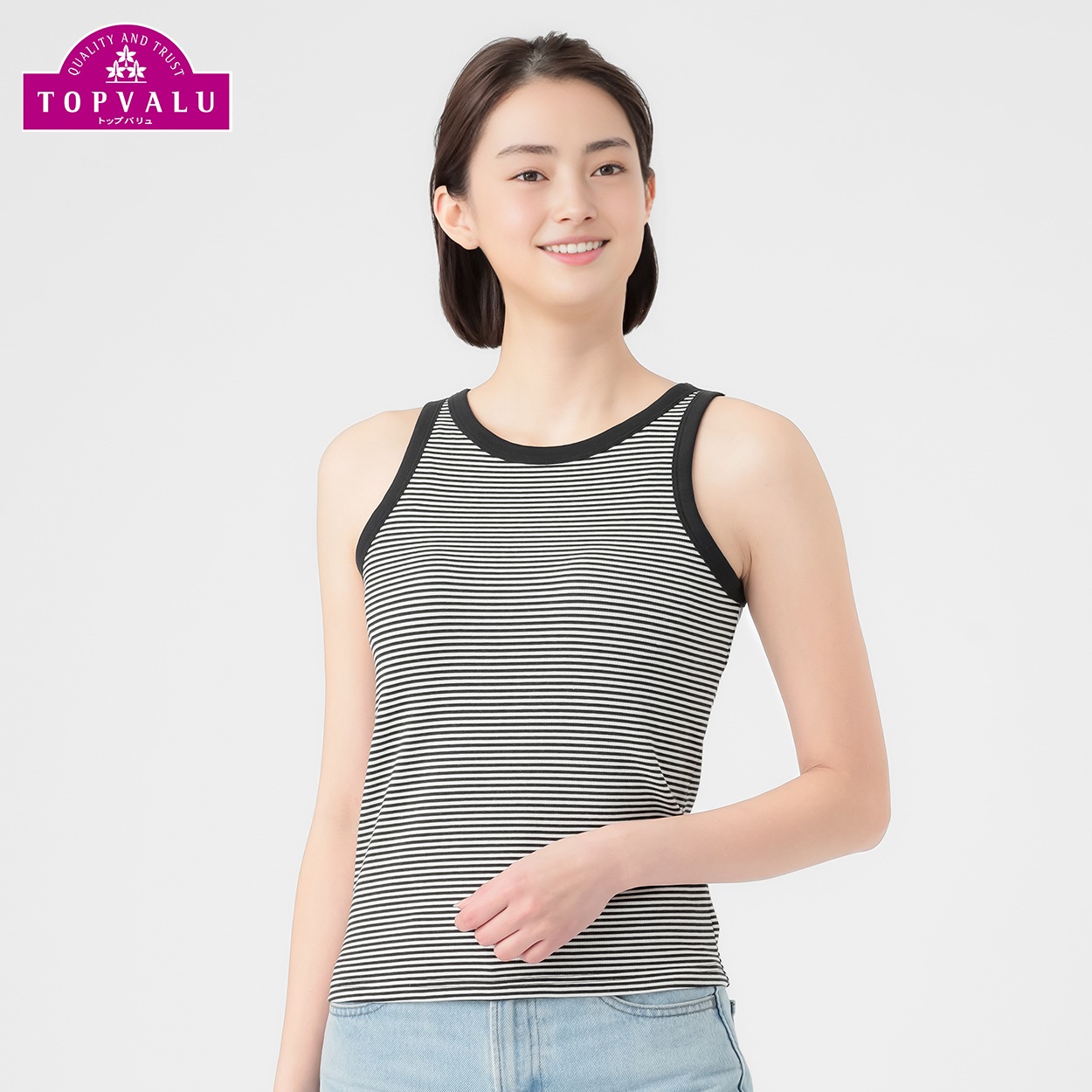 SilkyFACTCOTTON モールドカップ付 アメリカンスリーブ レディス トップバリュ PEACE FIT(ピースフィット)(Ａシロ-XL)