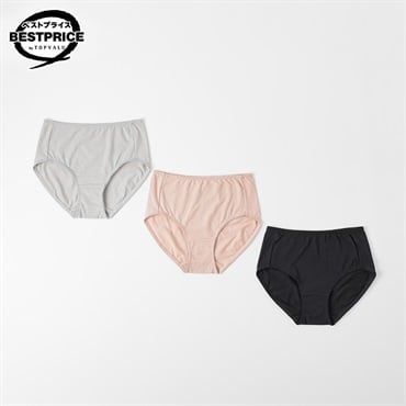 ３Pショーツドット柄 ふつう丈 レディス トップバリュ ベストプライス(TOPVALU BESTPRICE) (hk)(ピンク-M)