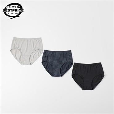 ３Pショーツドット柄 ふつう丈 レディス トップバリュ ベストプライス(TOPVALU BESTPRICE) (hk)(コイアオ-M)
