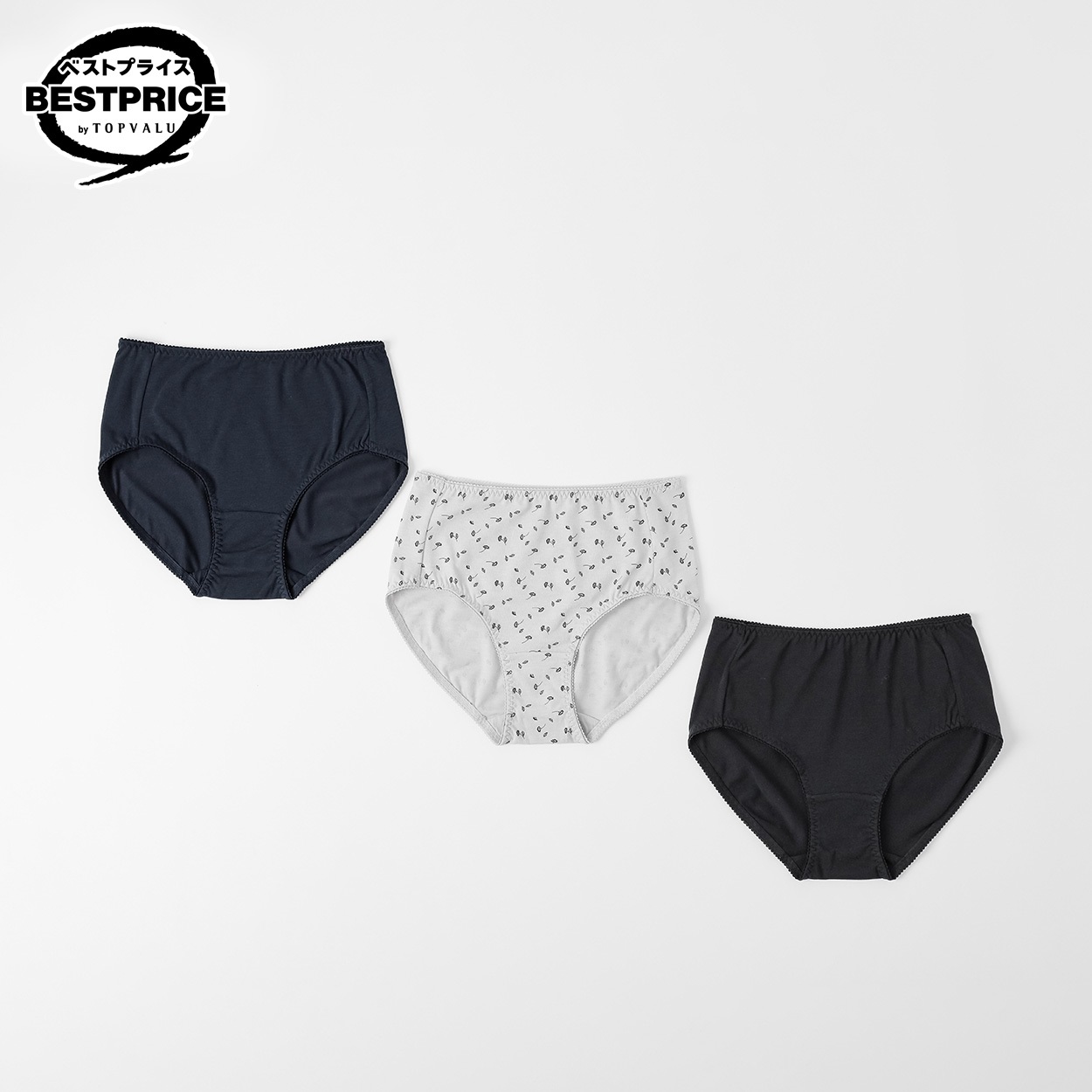 ３Pショーツ花柄 ふつう丈 レディス トップバリュ ベストプライス(TOPVALU BESTPRICE) (hk)(コイアオ-M)