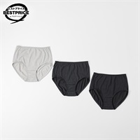 ３Pショーツドット柄 ふかめ丈 レディス トップバリュ ベストプライス(TOPVALU BESTPRICE) (hk)(クロ-M)
