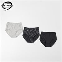 ３Pショーツ花柄 ふかめ丈 レディス トップバリュ ベストプライス(TOPVALU BESTPRICE) (hk)(クロ-M)