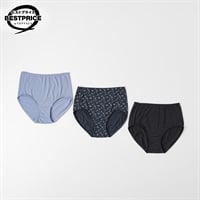 ３Pショーツ花柄 ふかめ丈 レディス トップバリュ ベストプライス(TOPVALU BESTPRICE) (hk)(アオ-M)