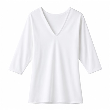GUNZE(グンゼ) V首7分袖インナー レディス(シロ-S)