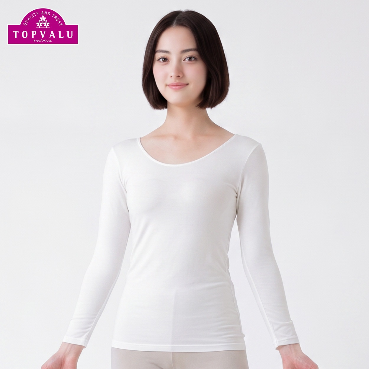 WARM 8分袖 レディス トップバリュ PEACE FIT(ピースフィット)(オフ-M)
